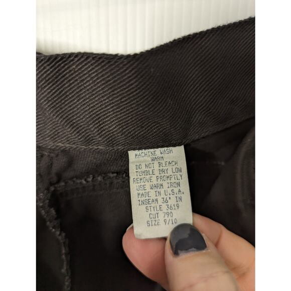 Vintage Roughriders by Circle T Black Jeans High Rise Velvet Fringe 28" Waist - Picture 7 of 11